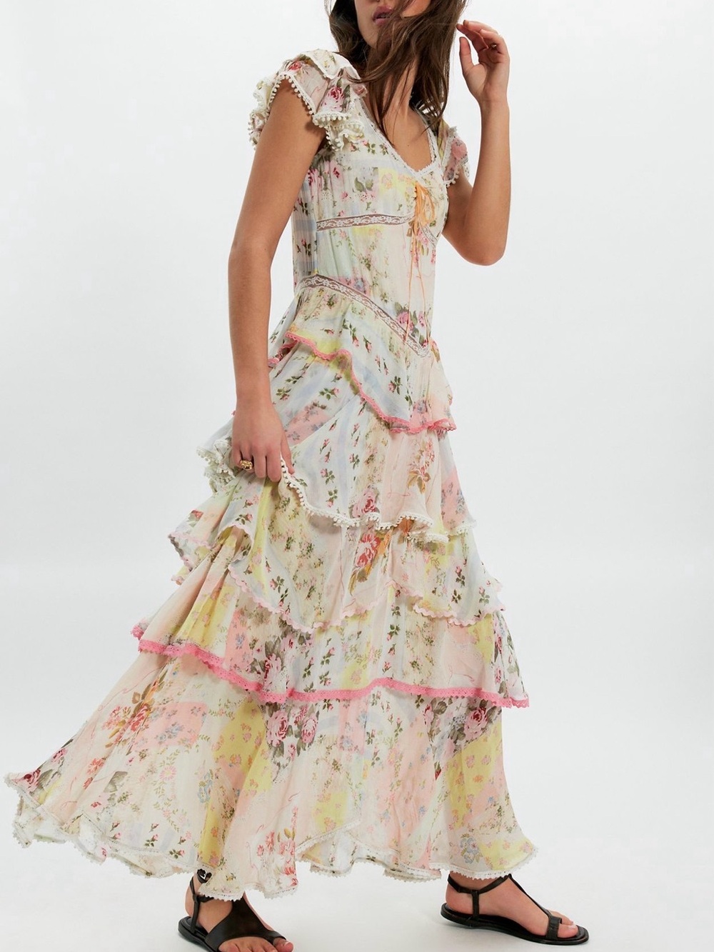 LAST CHANCE- Free People Love You Bunches Midi Dress - Picture 2 of 6